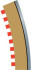 Scalextric - Radius 3 Outer Borders Barriers Til C8204 - C8224