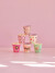 Rice - 6 Pcs Small Melamine Kids Cups Jungle Print Pink
