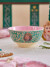 Rice - Melamine Bowl With Angel Print - Green - 700 Ml
