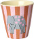 Rice - Melamine Cups With Fun Fair Prints - Pink - Small