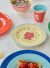 Rice - Melamine Side Plate - Cream Snoopy Print - Cream And Yellow