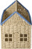 Rice - Paper Rope Book Holder - House Shape - Blue