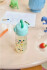 Rice - Plastic Kids Drinking Bottle With Fun Fair Print - Mint - 550 Ml