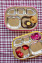 Rice - Stainless Steel 5 Room Plate With Fun Fair Laser Print - Pink