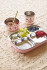 Rice - Stainless Steel 5 Room Plate With Mint Fun Fair Laser Print - Mint -