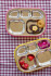 Rice - Stainless Steel 5 Room Plate With Mint Fun Fair Laser Print - Mint -