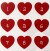 Rub On Stickers - Kalendertal - H 32 Mm - B 28 Mm - 12 2X15 3 Cm - Rød