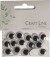 Rulleøjne Oval Pålim 15Mm 20Stk Sorthvid - Craft Line