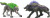 Schleich Eldrador Creatures - Skyggeulv Og Granitulv Figurer - 72289