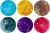 Sequin Clay - Blågrøn Harmoni - Lillapink Harmoni - 6X60 G