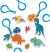 Ses Creative - Krympeplast - Dinosaur Nøgleringe - S14294