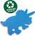 Perleplade - Triceratops Dino - Ses Creative - Green Beedz