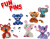 Perler Og Perleplade Sæt - Fun Pins Dyr - Ses Creative - Beedz