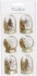 Shaker Stickers - Engel - Træ Og Huse - Str 49X32 45X36 Mm - Guld - 6 Stk