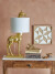 Creative Collection - Silas Bordlampe Med Skærm - Guld - Polyresin