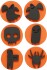 Skumstempler - Halloween - Ø 7 5 Cm - Tykkelse 2 5 Cm - 6 Stk