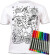 Splat Planet - T-Shirt Farv Og Vask Af - 10 Tuscher - 3-4 År - Enhjørning