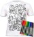 Splat Planet - T-Shirt Farv Og Vask Af - 10 Tuscher - 5-6 År - Dinosaurus