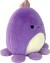 Squishmallows Bamse - Fuzz A Mallows - Violet Blæksprutte - 30 Cm