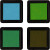 Stempelpude - H 2 Cm - Str 3 5X3 5 Cm - Grøn - Lys Grøn - Oliven - Aqua -
