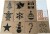 Stencils Julemotiver 15X15Cm 10Stk Ass