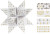Stjernestrimler - L 44 78 Cm - Ø 6 5 11 5 Cm - B 15 25 Mm - Guld - Hvid -