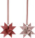 Stjernestrimler - L 44 78 Cm - Ø 6 5 11 5 Cm - B 15 25 Mm - Rød - Hvid -