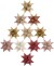 Stjernestrimler - L 44 78 Cm - Ø 6 5 11 5 Cm - B 15 25 Mm - Rød - Hvid -
