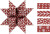 Stjernestrimler - L 44 78 Cm - Ø 6 5 11 5 Cm - B 15 25 Mm - Rød - Hvid -