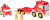 Teamsterz - Push Go Fire Transporter - Brandbiltransporter Sæt
