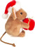 Teddy Hermann - Julemus Bamse Med Julegave - 11 Cm