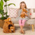 Teddy Hermann - Kat Bamse - Kikki - Rød - Liggende - 35 Cm