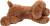 Teddy Hermann - Liggende Hund Brun 30 Cm
