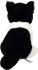 Teddy Hermann - Kat Bamse - Sort Og Hvid - Siddende - 20 Cm