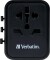 Verbatim - Universal Travel Adapter Uta-01 With 2Xusb Charger