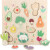 Vilac - Knoppuslespil I Træ - Grøntsager Af Sarah Betz - 12 Brikker