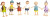 Dukker Til Dukkehus - Wooden Bending Dolls Family - 6 Stk