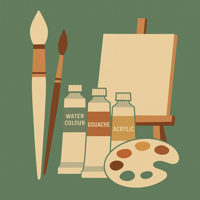 Winsor & Newton - Kvalitets Maling, Pensler, akvarel og mere